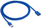 Подовжувач AKYGA USB Type A - USB Type A 1.8 м Blue (AK-USB-10) - зображення 1