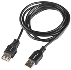 Kabel Lanberg USB Type A - USB Type A 1 m Black (CA-USBE-15CU-0010-BK) - obraz 1
