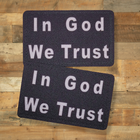 Шеврон In God We Trust, 8х5, на черном, на липучке( велкро), патч печатный - изображение 3