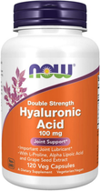 Натуральная добавка Now Foods Hyaluronic Acid Double Strength 100 мг Капсулы