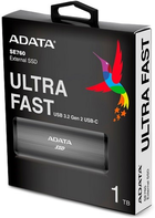 SSD диск ADATA SE760 1TB USB 3.2 Type-C 3D NAND TLC Titanium Gray (ASE760-1TU32G2-CTI) External - зображення 6