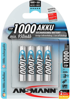 Akumulator uniwersalny Ansmann AAA Ni-MH 1000 mAh 4 szt. (4013674030880) - obraz 2