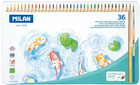 Zestaw kredek akwarelowych Milan Watercolours Multicolour 36 szt (8411574091776)