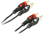 Kabel Libox 2x RCA - 2x RCA M/M 5 m Black (KAB-POŁ-0041) - obraz 3