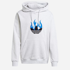 Bluza męska z kapturem oversize adidas Flames Logo IS2947 2XL Szara (4066757219306) - obraz 6