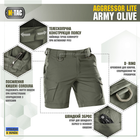 Шорти M-Tac Aggressor Short Army Olive M - зображення 3