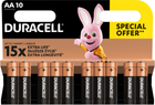 Baterie alkaliczne Duracell Basic AA 1.5V LR6 10 szt pakiet ekonomiczny (5000394152496) - obraz 2