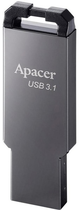 Флеш пам'ять USB Apacer AH360 32GB USB 3.1 Ashy (AP32GAH360A-1) - зображення 2