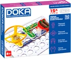 Конструктор электронный DOKA Первые шаги в электронике (Набор А, 15 схем) (D70709)