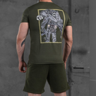 Літній комплект Coolmax футболка + шорти з принтом Para Medic олива розмір XL - зображення 3