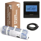Комплект теплого пола Prime Electric PM-175 1 м² / 175Вт нагревательный мат с программируемым терморегулятором черным с двумя датчиками
