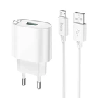 Мережевий зарядний пристрій Hoco C109A Fighter single port charger Micro USB cable 18W White