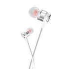 Навушники HOCO Platinum sound universal earphone with mic M85 сріблясті