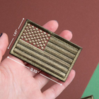 Набор шевронов 2 шт с липучкой Флаг США, Америки хаки, тактический, милитари нашивка, вишитий патч 5х8 см - изображение 3