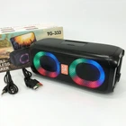 Портативная колонка TG333 2x5W с RGB подсветкой. Цвет: черный