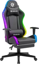 Кресло игровое Defender Watcher 60мм Класс 4 RGB ПУ до 120кг Black (64334)