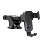 Автомобільний тримач автоутримувач HOCO CA104 vertical and horizontal telescopic gravity vehicle holder Black Metal Gray (6931474766236)