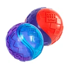 Игрушка-мяч для собак (набор 2 шт.) GiGwi Ball разноцветные, TPR термопластичная резина, мячики с пищалкой для апорта и тренировок, диаметр 6 см, арт. 75328