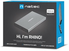 Зовнішня кишеня NATEC Rhino Go на диск SATA 2.5" HDD/SSD - USB 3.0 Grey (NKZ-1281) - зображення 7