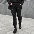 Женская Форма "Pobedov" Куртка на микрофлисе + Брюки - Карго / Демисезонный Костюм черный размер 2XL - изображение 7