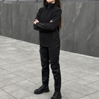 Жіноча Форма "Pobedov" Куртка на мікрофлісі + Штани - Карго / Демісезонний Костюм чорний розмір 3XL - зображення 2