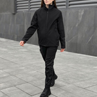 Жіноча Форма "Pobedov" Куртка на мікрофлісі + Штани - Карго / Демісезонний Костюм чорний розмір 3XL - зображення 3