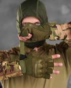 Тактичні рукавички mechanix mpact olive XL - зображення 3