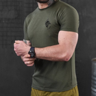 Потовідвідна чоловіча футболка coolmax з принтом "Welcome" олива розмір 3XL - зображення 3