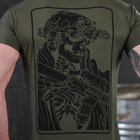Потовідвідна чоловіча футболка coolmax з принтом "Welcome" олива розмір 3XL - зображення 6