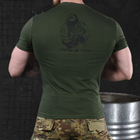 Мужская футболка Monax segul с принтом "Вперед до конца" кулир олива размер 2XL - изображение 4