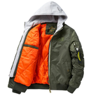Куртка бомбер с хлопковой подкладкой олива размер L - изображение 3