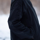 Женская Флисовая Кофта с высоким воротником и липучками под шевроны черная размер L - изображение 3