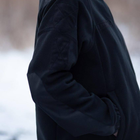 Жіноча Флісова Кофта з високим коміром та липучками під шеврони чорна розмір S - зображення 3