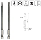 Набір Біт 2 шт TORX SECURITY (T10 та T25) L=100 мм YATO (YT-0490)