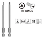 Біта Тригранна TRI-WING (№0 та №1) L=100 мм Набір 2 шт YATO (YT-0493)