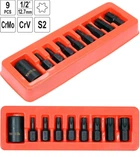 Набор Ударных Бит Головок TORX 1/2" (T30-T70) 9 шт YATO (YT-10664)