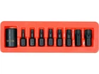 Набор ударных бит TORX T30-T70, адаптер на квадрат 1/2", сталь CrMo, S2 YATO (YT-10664)