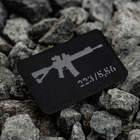 Нашивка M-Tac AR-15 .223/5,56 Laser Cut Black/Grey - изображение 4