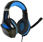 Проводные игровые наушники с микрофоном Microlab G6 USB jack 3.5 Black-Blue