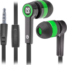 Провідні вакуумні навушники з мікрофоном Defender Pulse 420 Black-Green