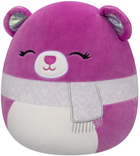 Maskotka Squishmallows Little Plush Crisanta Purple Bear W/Scarf 19 cm (0196566186767) - obraz 1