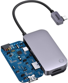 Хаб USB-C 4в1 Baseus PadJoy Series USB 3.0 + HDMI + USB-C PD + jack 3.5 mm Gray (WKWJ000013) - зображення 5