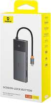 Адаптер Хаб USB-C 10в1 Baseus 2 x HDMI, 3 x USB-A, USB-C, RJ45, SD/TF, PD Black (B00061800123-00) - зображення 7
