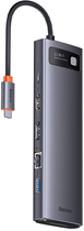 Хаб USB-C 12в1 Baseus Metal Gleam Series Gray (WKWG020213) - зображення 2