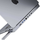 Stacja dokująca USB-C Invzi MagHub 12w2 do MacBook Pro 16" z kieszenią SSD Gray (MH01-16) - obraz 2