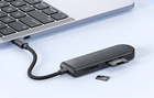 Hub USB-C Mcdodo 5w1 USB 2.0 x 3 + USB 3.0 + SD/TF Black (HU-1430) - obraz 6