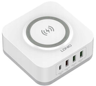Bezprzewodowa ładowarka LDNIO 3x USB + USB-C, 32W White (AW004 EU) - obraz 3