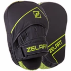 Лапа Вигнута шкіряна (2шт) Zelart Pro (р-р 25x18x5см, Чорний-салатовий) (VL-3148_Чорно-салатовий)