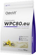 Białko OstroVit Standart WPC80.eu 900 g Wanilia (5902232610390) - obraz 1