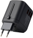 Мережевий зарядний пристрій Choetech 3 x USB-A 1 x USB-C 30 W US/EU/UK/AU Black (6932112102010) - зображення 2